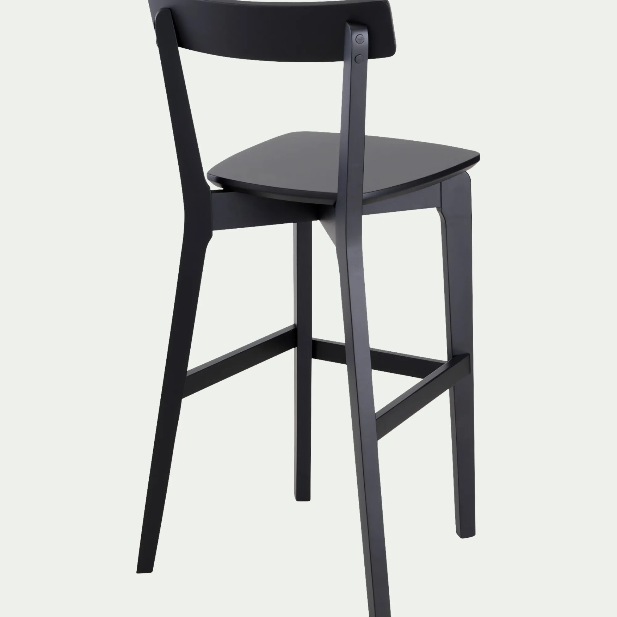 alinea Tabouret Haut De Bar*Chaise de bar H75cm - Noir