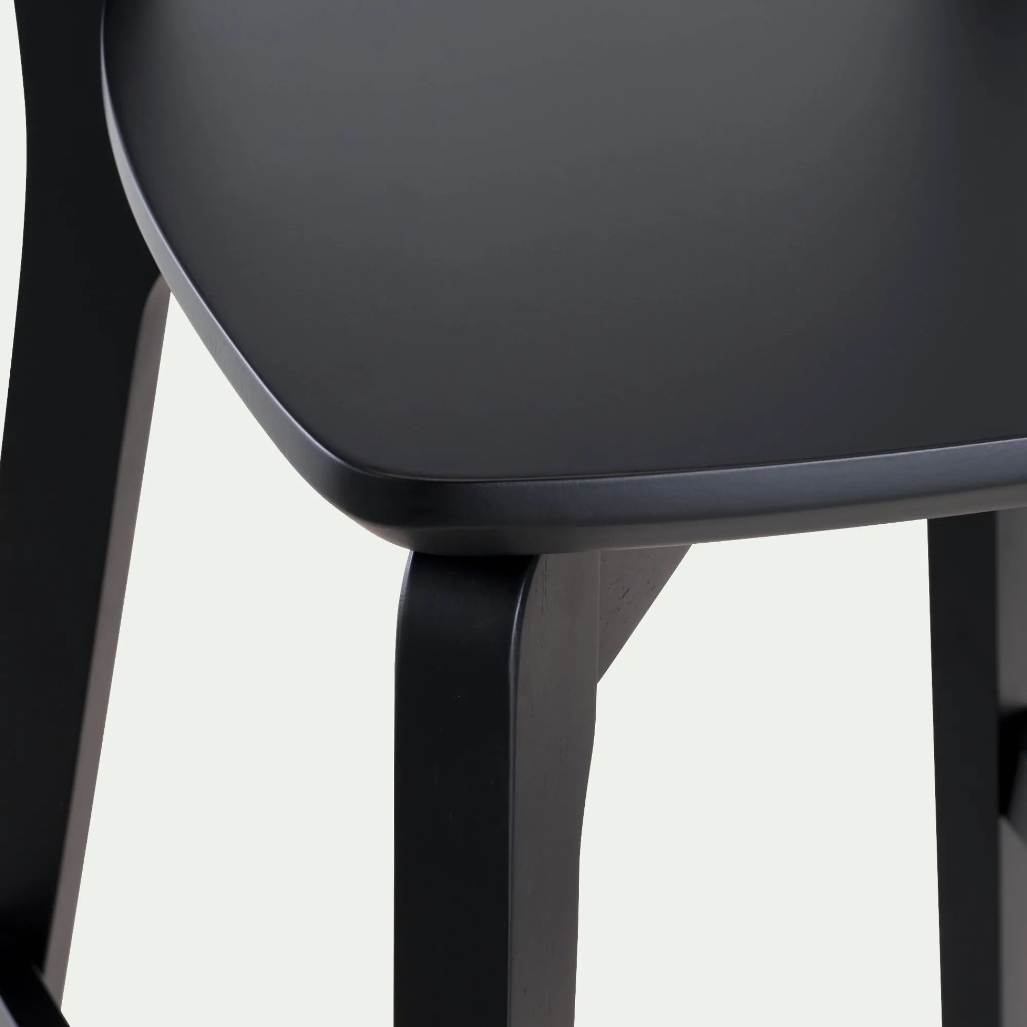 alinea Tabouret Haut De Bar*Chaise de bar H75cm - Noir