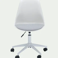 alinea Table Et Chaise Enfant*Chaise de bureau dactylo en tissu à roulettes - Blanc