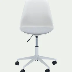 alinea Table Et Chaise Enfant*Chaise de bureau dactylo en tissu à roulettes - Blanc