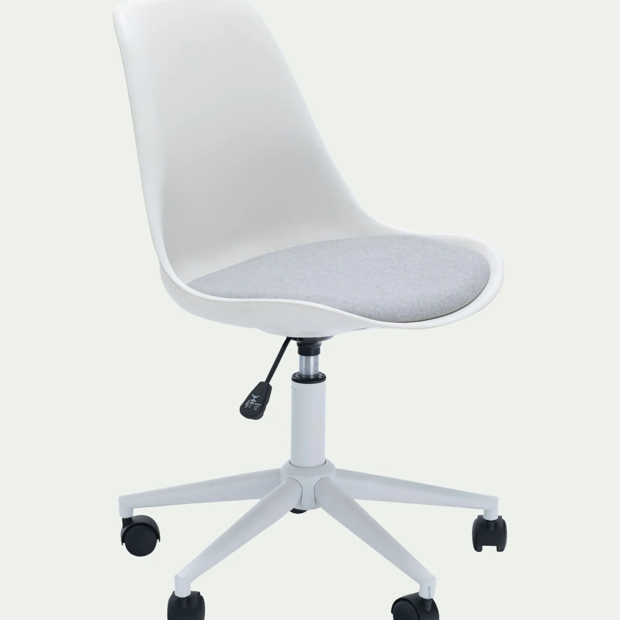 alinea Table Et Chaise Enfant*Chaise de bureau dactylo en tissu à roulettes - Blanc