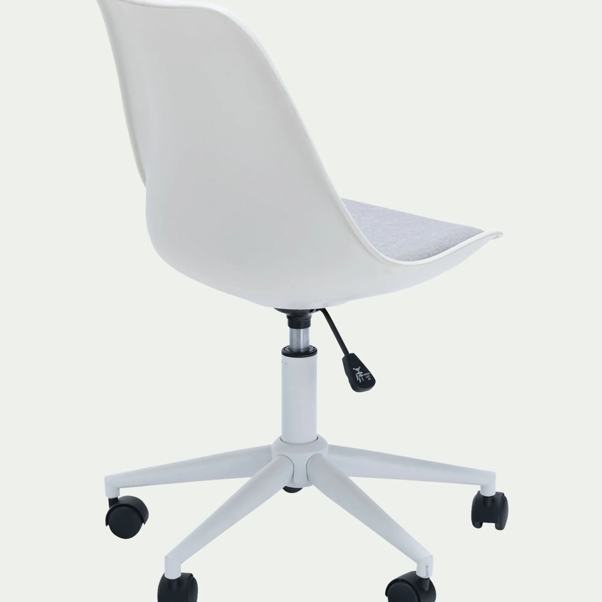 alinea Table Et Chaise Enfant*Chaise de bureau dactylo en tissu à roulettes - Blanc