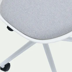 alinea Table Et Chaise Enfant*Chaise de bureau dactylo en tissu à roulettes - Blanc