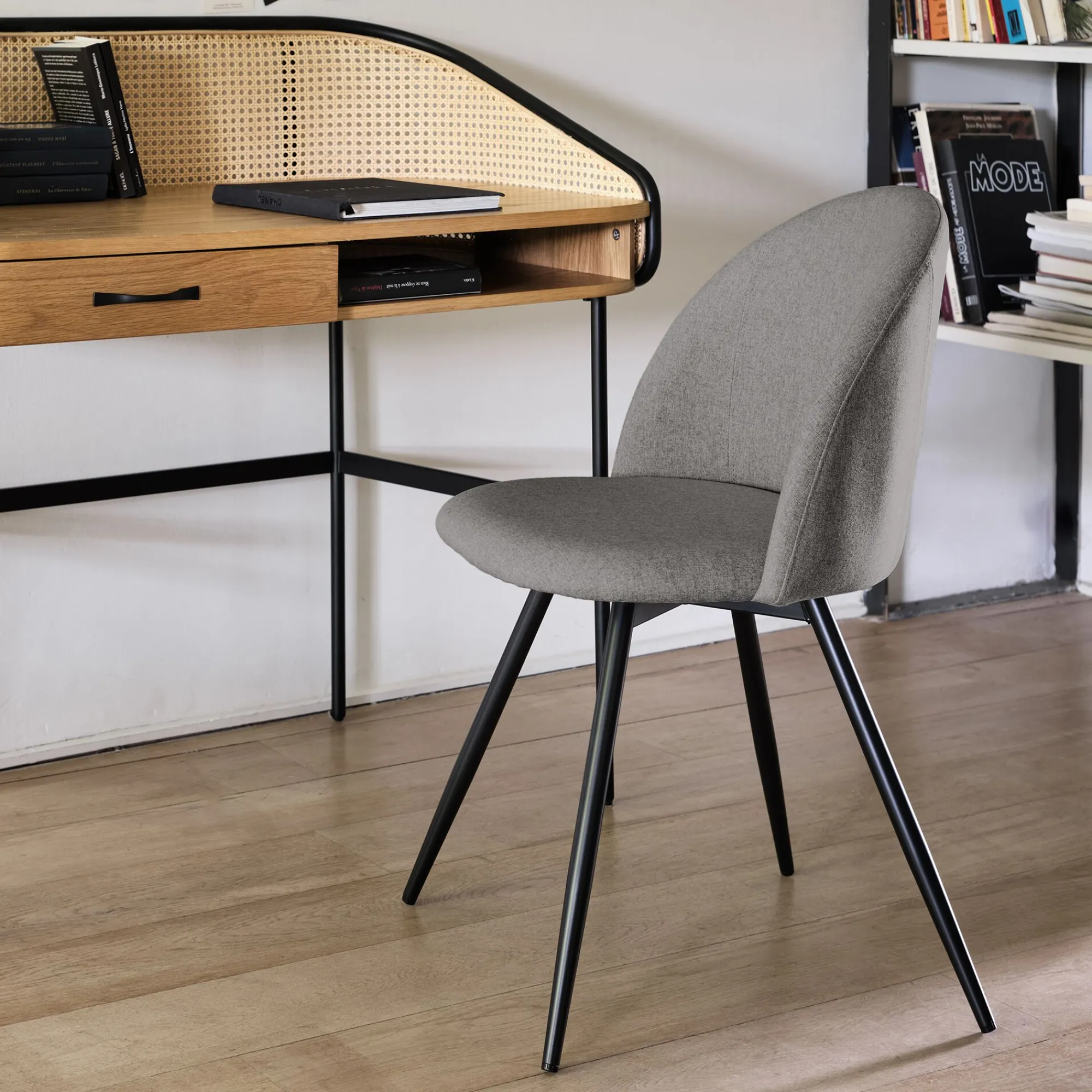 alinea Chaise De Salle À Manger*Chaise de bureau en tissu - vésuve Gris