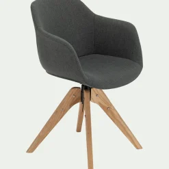 alinea Chaise De Salle À Manger*Chaise de bureau rotative en tissu - restanque Gris