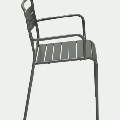 alinea Chaise De Jardin*Chaise de jardin avec accoudoirs en acier - cèdre Vert