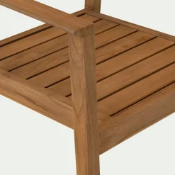 alinea Chaise De Jardin*Chaise de jardin avec accoudoirs en teck FSC et cordage - Bois clair