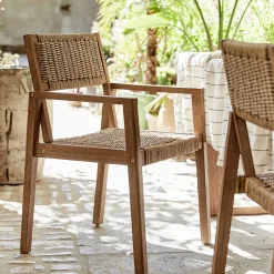 alinea Chaise De Jardin*Chaise de jardin avec accoudoirs en acacia - Bois foncé