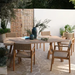 alinea Chaise De Jardin*Chaise de jardin avec accoudoirs en acacia - Bois foncé