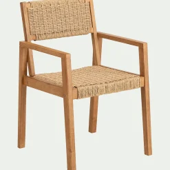 alinea Chaise De Jardin*Chaise de jardin avec accoudoirs en acacia - Bois foncé
