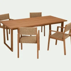 alinea Chaise De Jardin*Chaise de jardin avec accoudoirs en acacia - Bois foncé