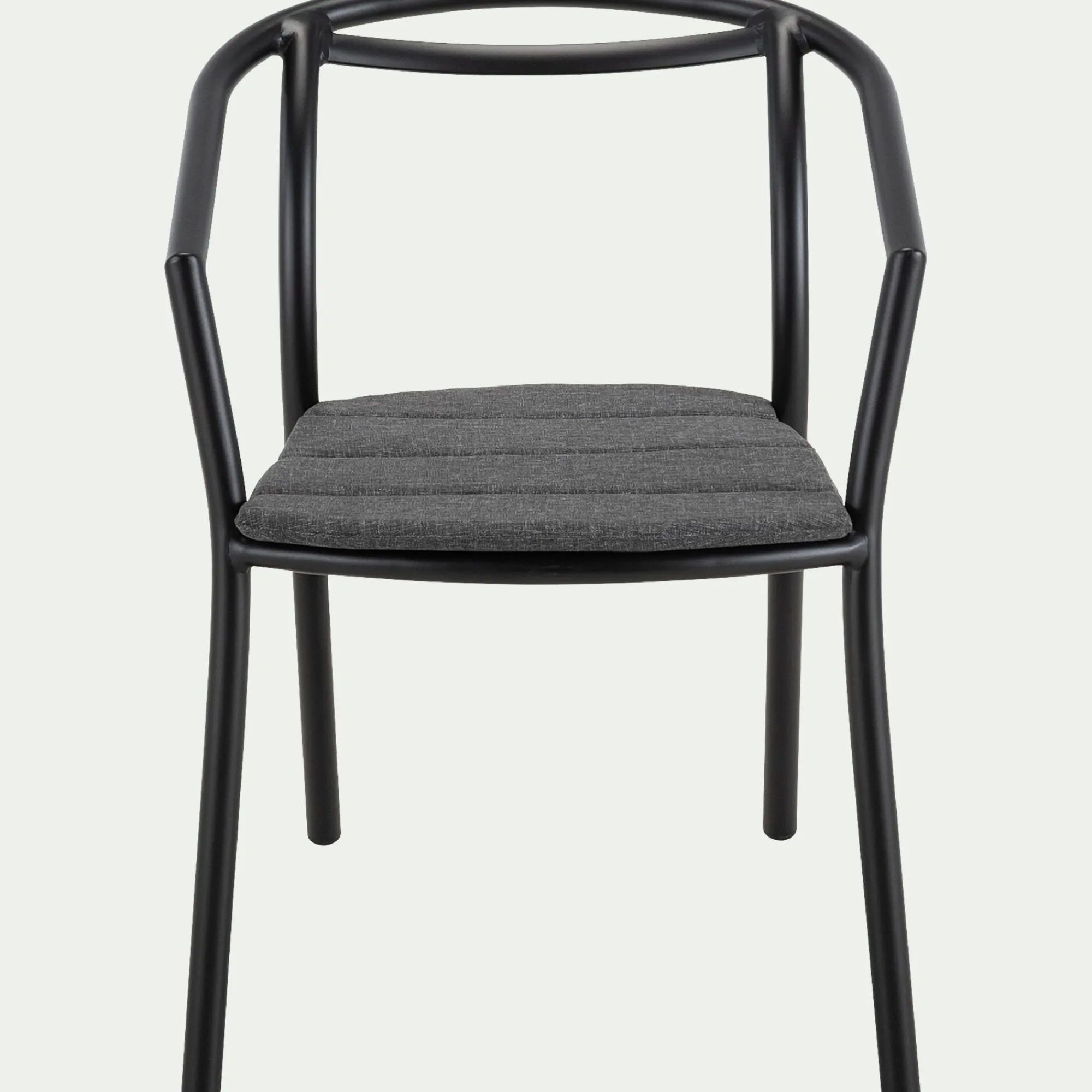 alinea Chaise De Jardin*Chaise de jardin avec accoudoirs en aluminium - noir