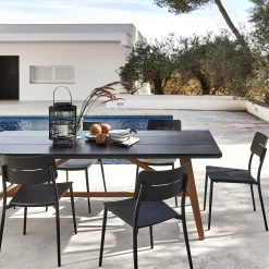 alinea Chaise De Jardin|Chaise De Salle À Manger*Chaise de jardin empilable en aluminium - Noir