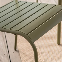 alinea Chaise De Jardin*Chaise de jardin empilable en acier - kaki Vert
