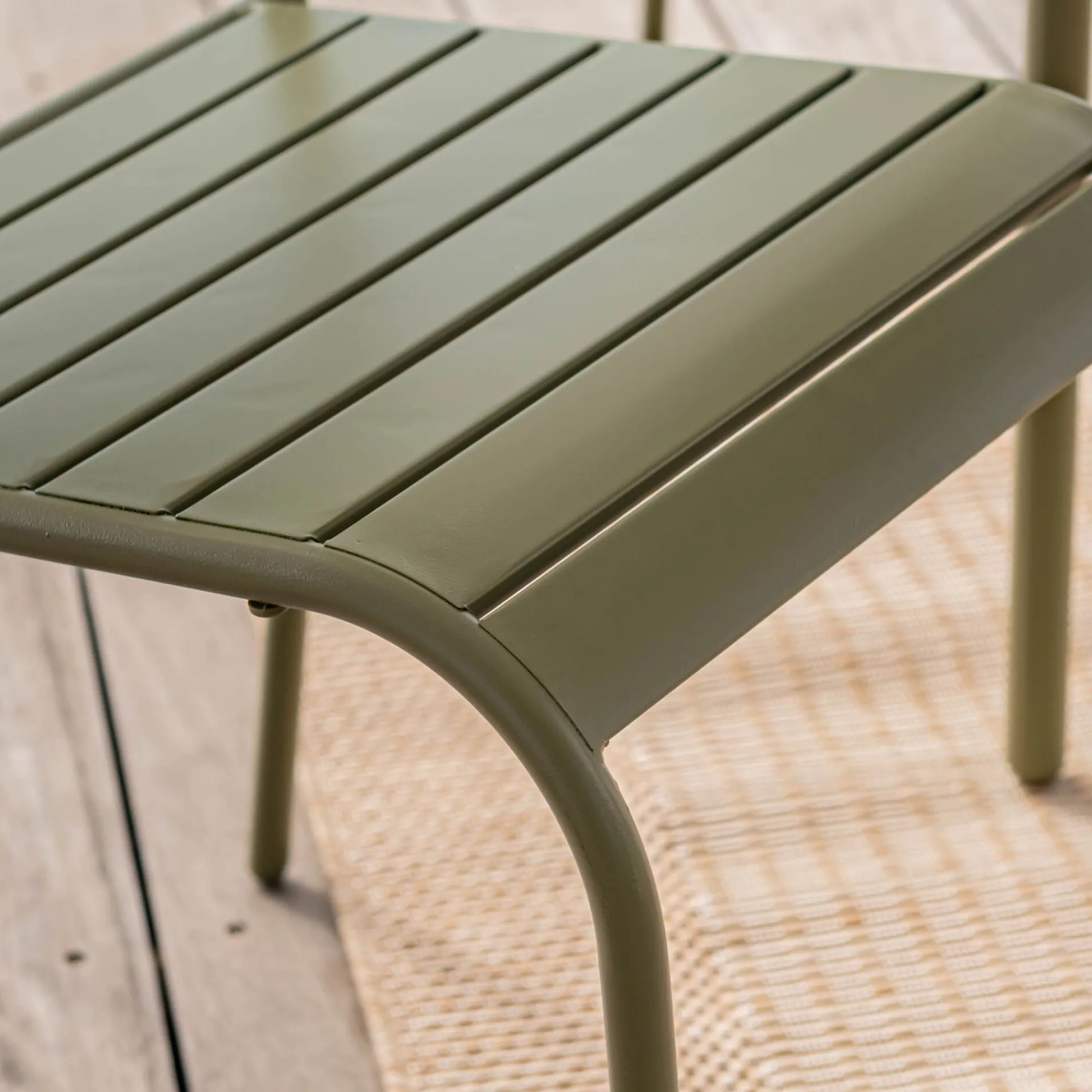 alinea Chaise De Jardin*Chaise de jardin empilable en acier - kaki Vert