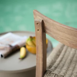 alinea Chaise De Jardin|Chaise De Salle À Manger*Chaise de jardin en acacia et assise en corde - Bois foncé