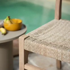 alinea Chaise De Jardin|Chaise De Salle À Manger*Chaise de jardin en acacia et assise en corde - Bois foncé