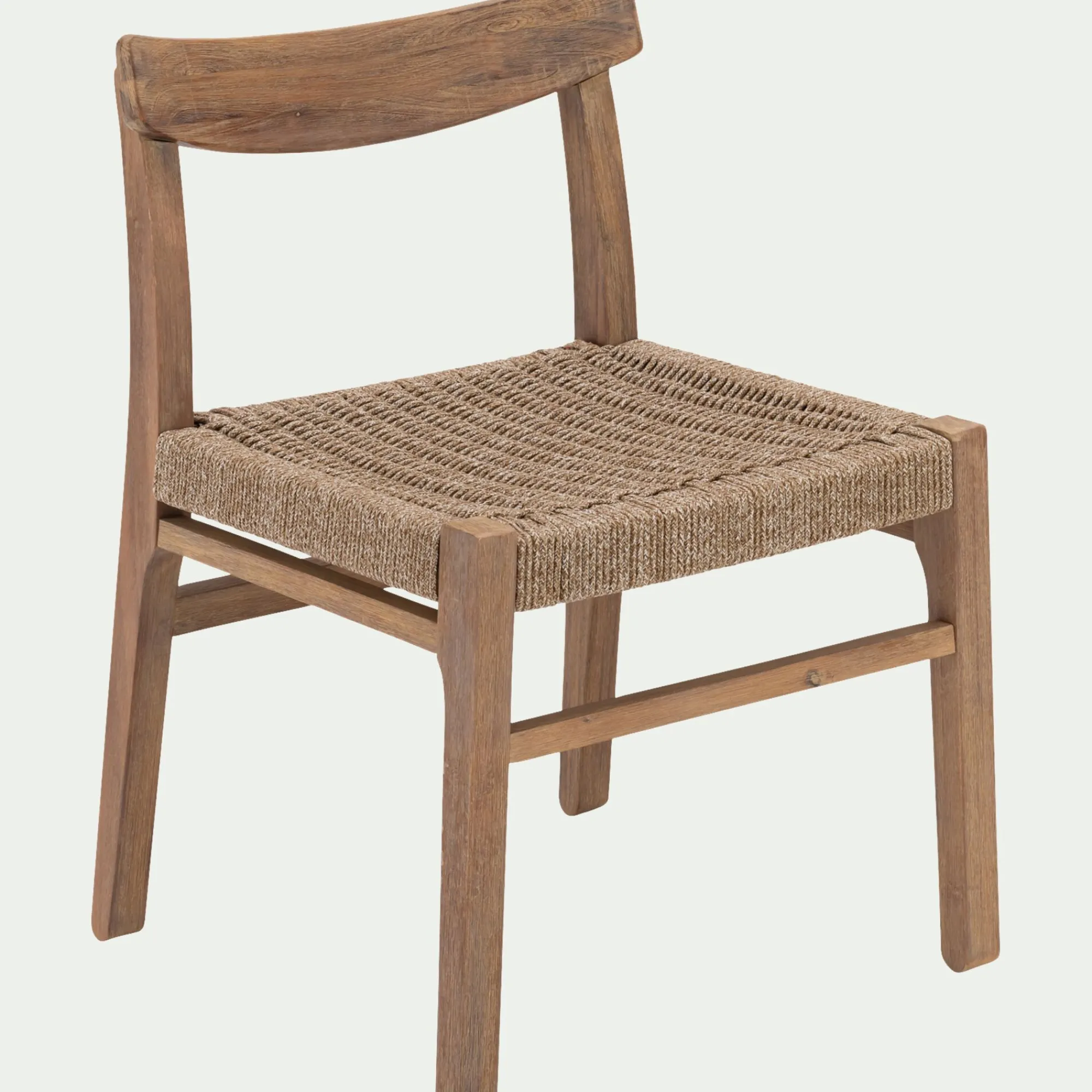 alinea Chaise De Jardin|Chaise De Salle À Manger*Chaise de jardin en acacia et assise en corde - Bois foncé