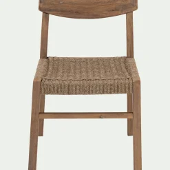 alinea Chaise De Jardin|Chaise De Salle À Manger*Chaise de jardin en acacia et assise en corde - Bois foncé