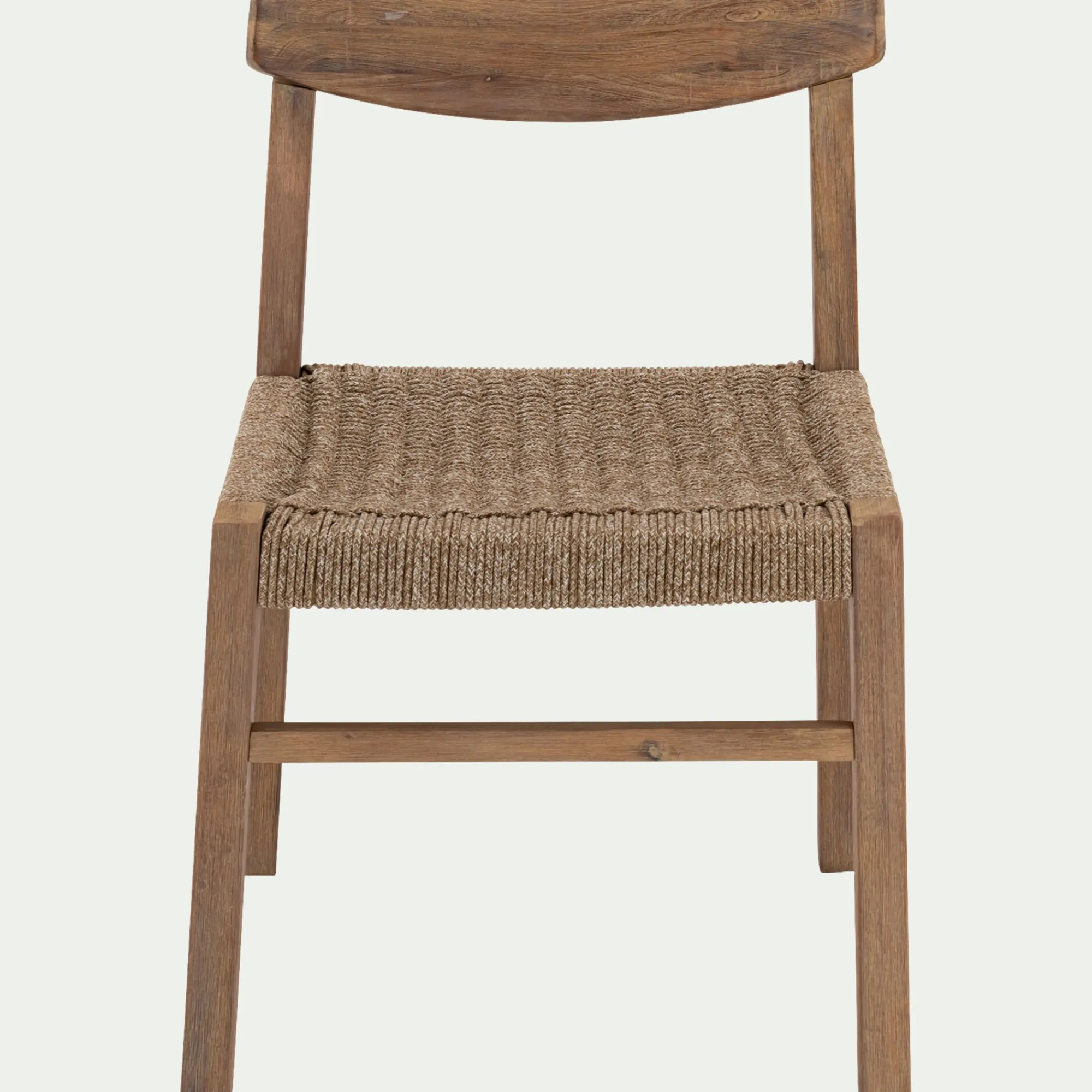 alinea Chaise De Jardin|Chaise De Salle À Manger*Chaise de jardin en acacia et assise en corde - Bois foncé
