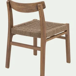 alinea Chaise De Jardin|Chaise De Salle À Manger*Chaise de jardin en acacia et assise en corde - Bois foncé