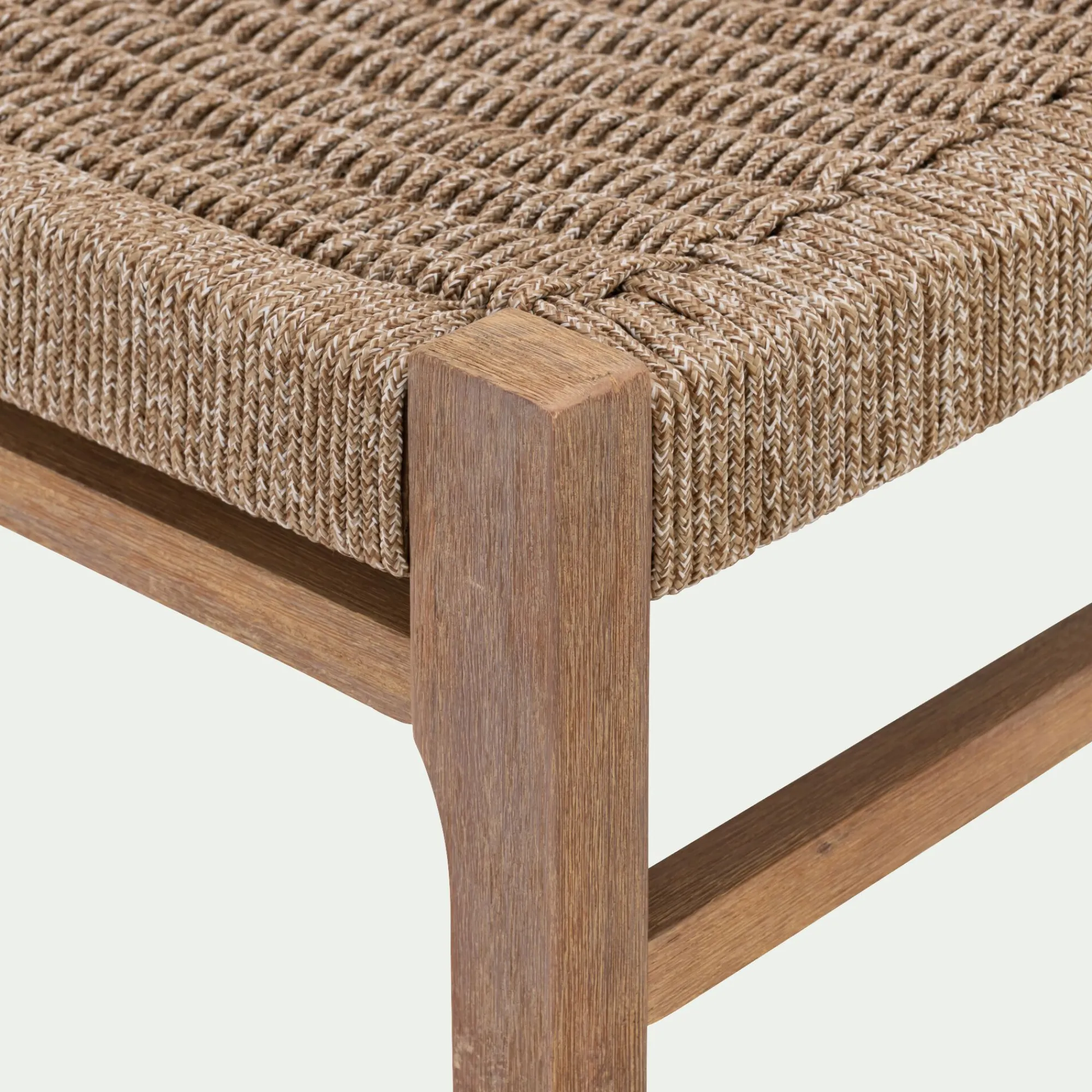 alinea Chaise De Jardin|Chaise De Salle À Manger*Chaise de jardin en acacia et assise en corde - Bois foncé