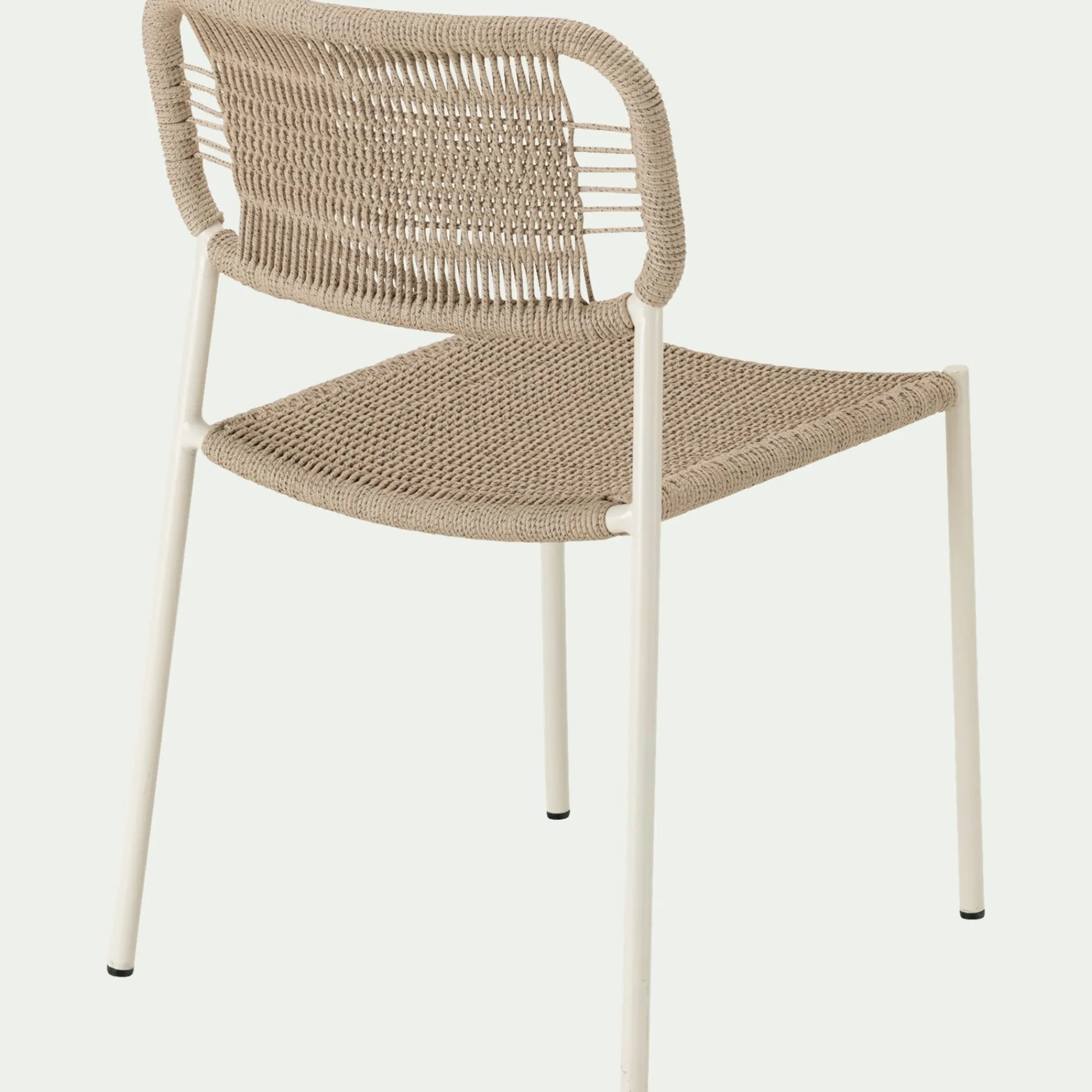 alinea Chaise De Jardin*Chaise de jardin en acier et cordage - beige
