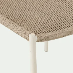 alinea Chaise De Jardin*Chaise de jardin en acier et cordage - beige