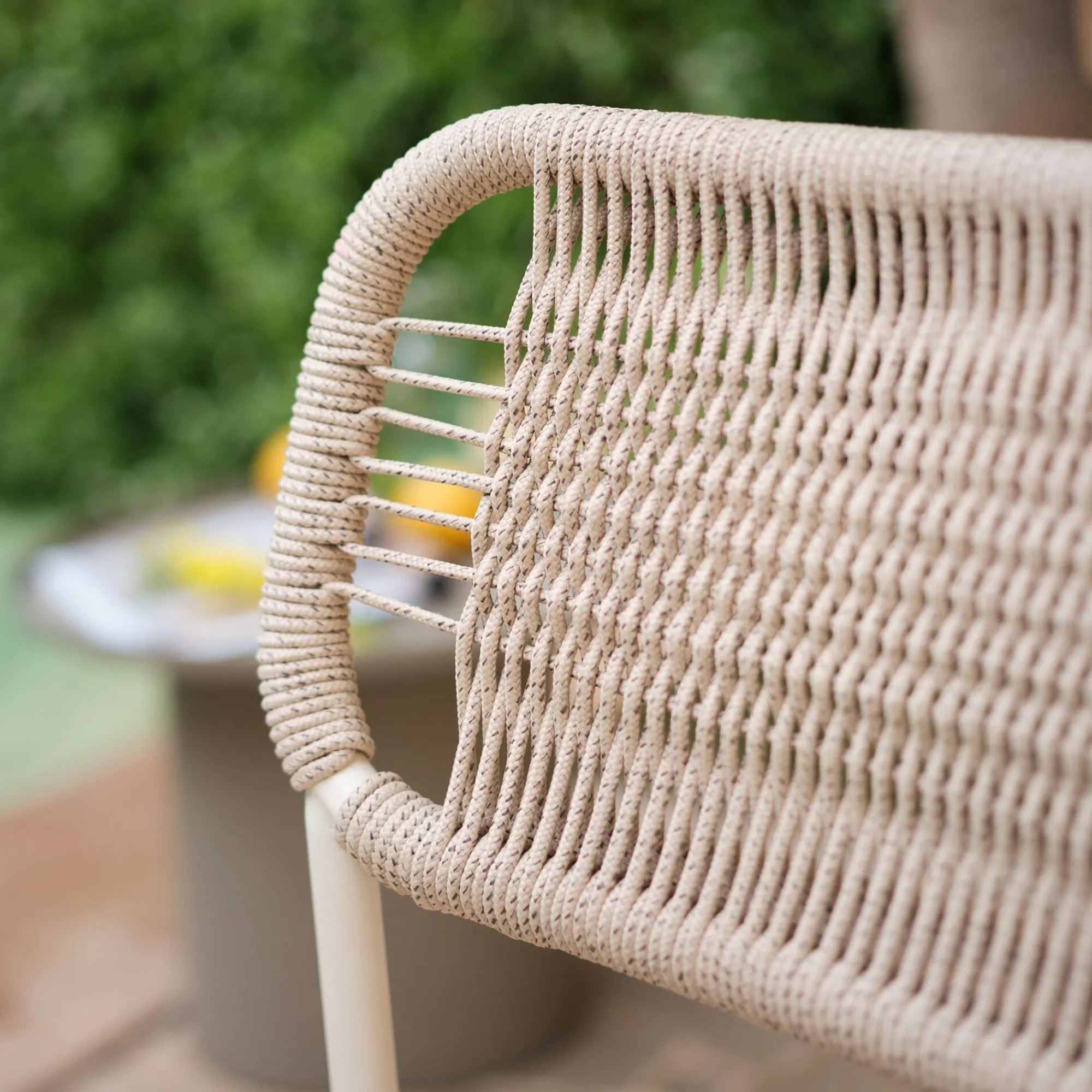alinea Chaise De Jardin*Chaise de jardin en acier et cordage - beige