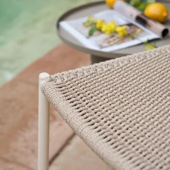 alinea Chaise De Jardin*Chaise de jardin en acier et cordage - beige