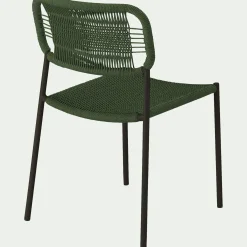 alinea Chaise De Jardin*Chaise de jardin en acier et cordage - vert