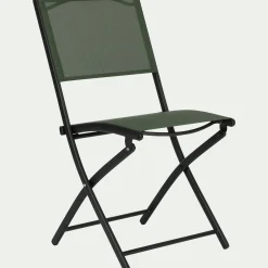 alinea Chaise De Jardin*Chaise de jardin pliante acier et toile plastifiée - cèdre Vert