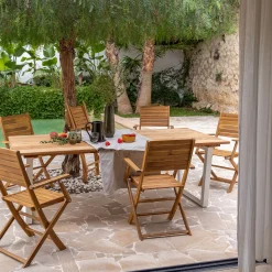 alinea Chaise De Jardin*Chaise de jardin pliante avec accoudoirs en acacia - bois clair