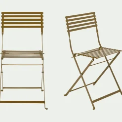alinea Chaise De Jardin*Chaise de jardin pliante en acier - Jaune alep
