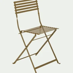 alinea Chaise De Jardin*Chaise de jardin pliante en acier - Jaune alep