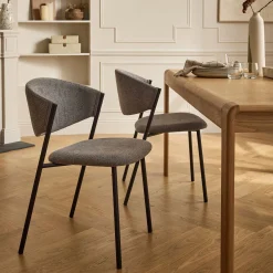 alinea Chaise De Salle À Manger*Chaise de repas épurée en tissu - Gris