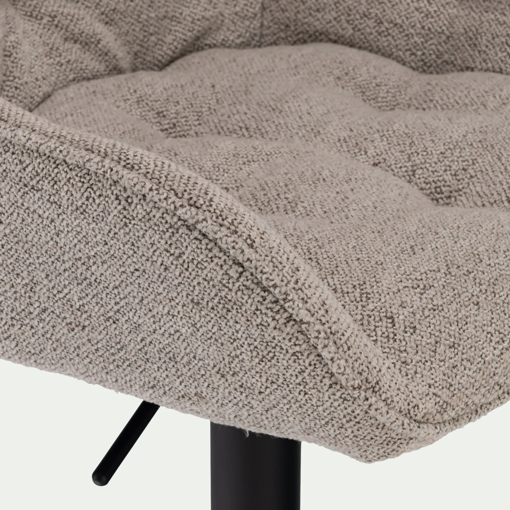 alinea Tabouret Haut De Bar*Chaise îlot central en tissu H63cm - Gris