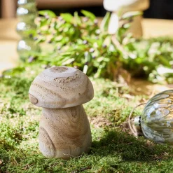 alinea Décoration De La Table De Noël|Objet Décoratif De Noël*Champignon décoratif à poser en bois de paulownia H10cm - bois clair Naturel