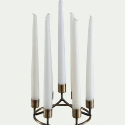 alinea Bougie Et Photophore De Noël*Chandelier 7 bougies en fer D18cm - Doré
