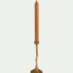alinea Décoration De La Table De Noël|Bougie Et Photophore De Noël*Chandelier effet bois en laiton H20cm - Doré