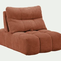 alinea Canapé Modulable*Chauffeuse avance - recule en tissu campo - brun rustrel Marron