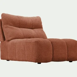 alinea Canapé Modulable*Chauffeuse avance - recule en tissu campo - brun rustrel Marron
