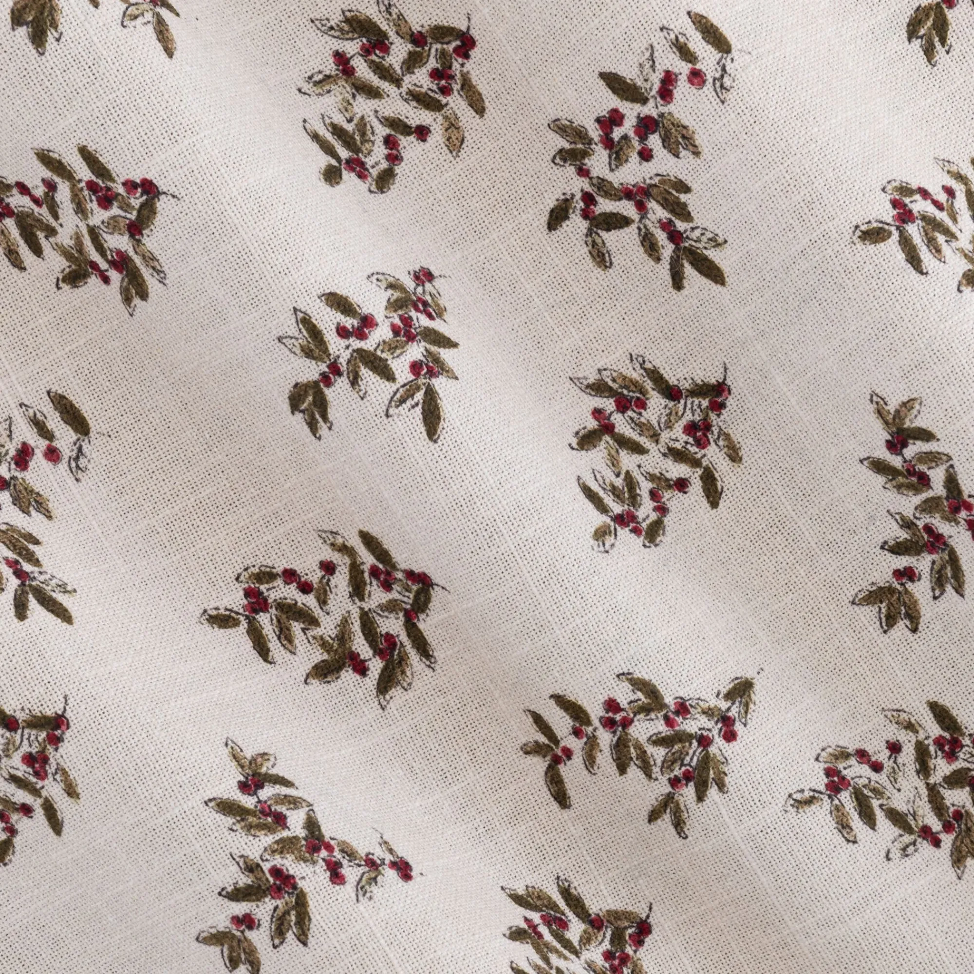 alinea Chemin De Table|Nappe Et Serviette De Noël*Chemin de table en coton motif floral 50x150cm - Blanc