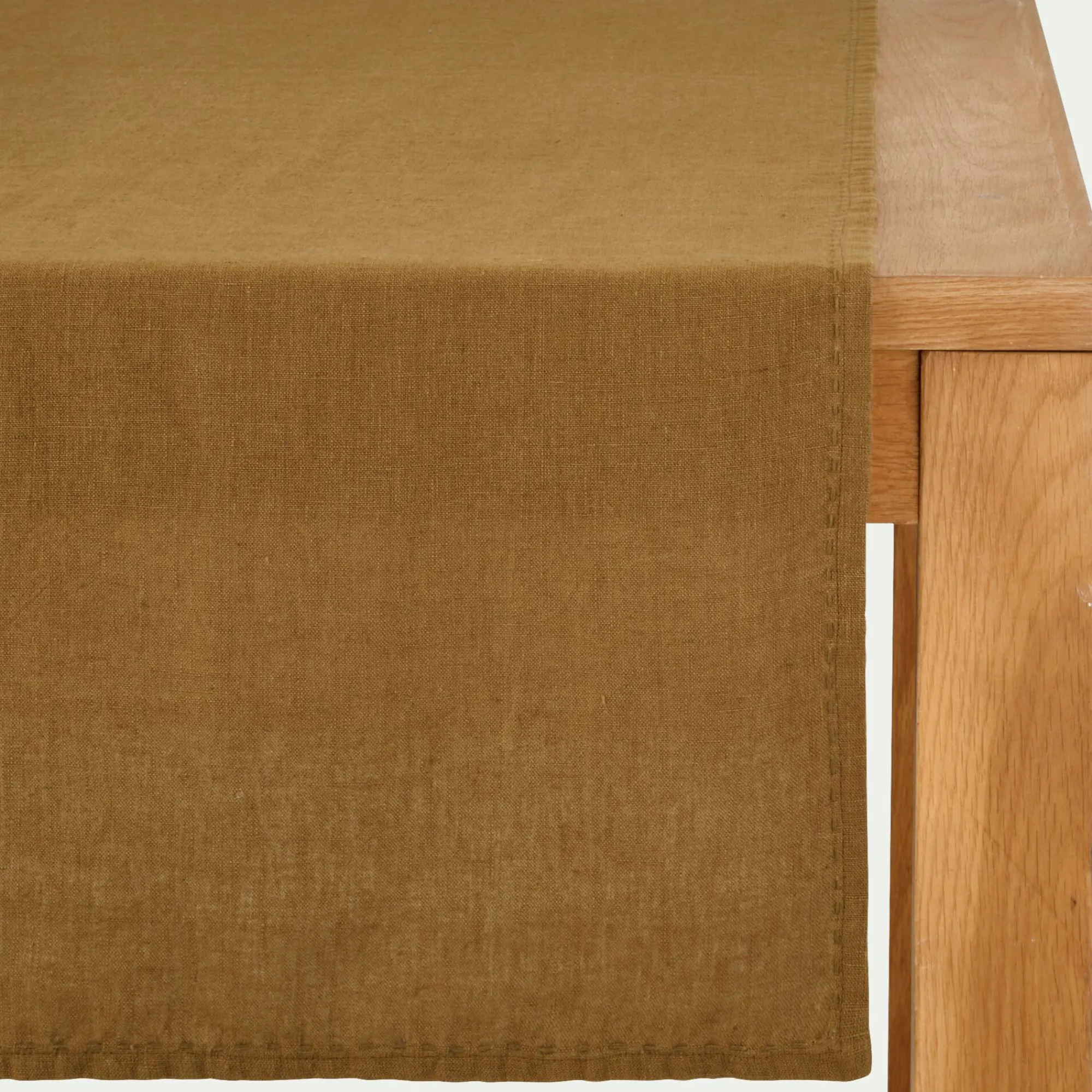 alinea Chemin De Table|Nappe Et Serviette De Noël*Chemin de table en lin lavé 50x150cm - brun alep Marron