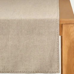 alinea Chemin De Table|Nappe Et Serviette De Noël*Chemin de table en lin lavé 50x150cm - Naturel