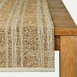 alinea Chemin De Table*Chemin de table en paille et coton - 50x150cm Naturel