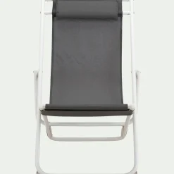 alinea Chilienne*Chilienne en acier et toile enduite 3 positions - gris ardoise