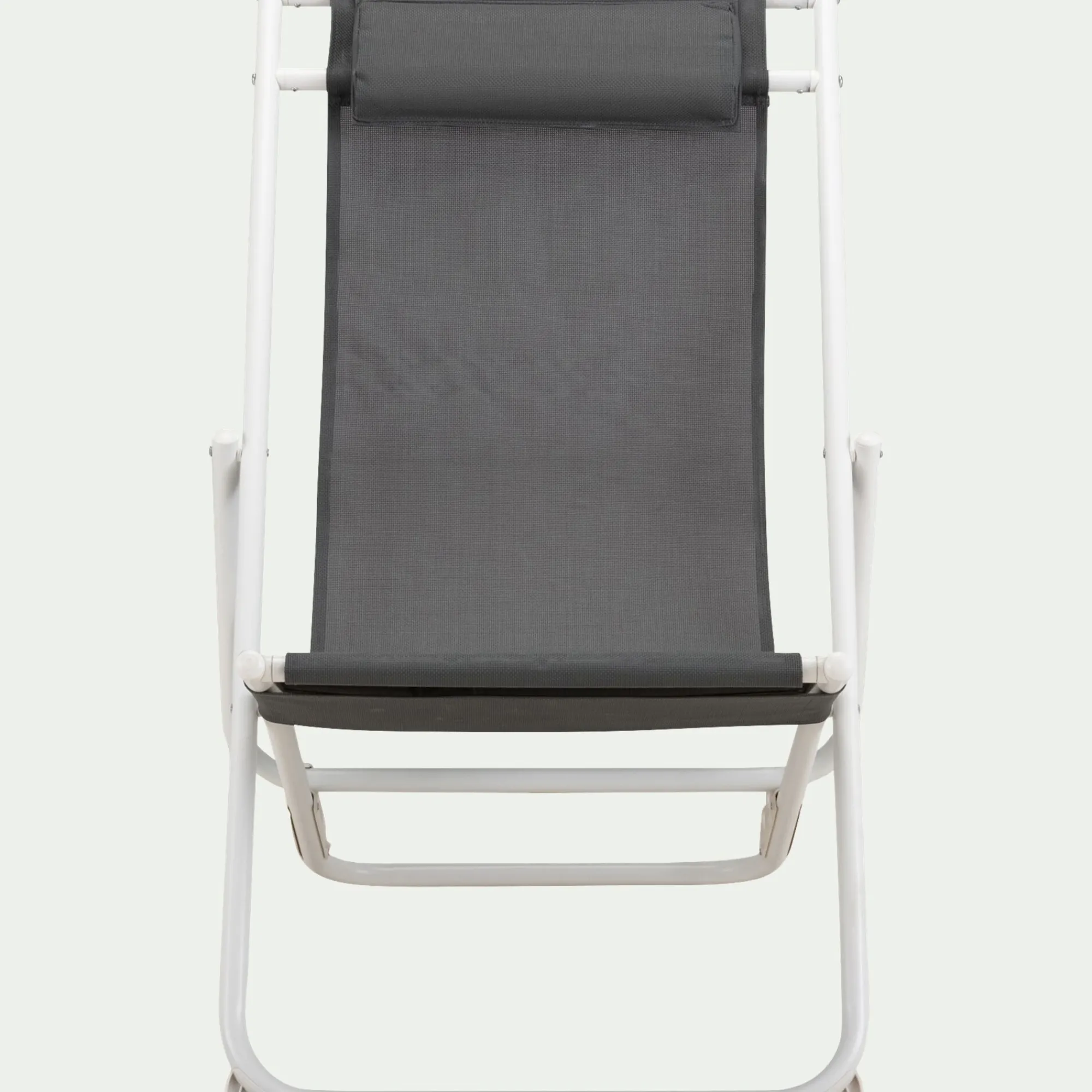 alinea Chilienne*Chilienne en acier et toile enduite 3 positions - gris ardoise