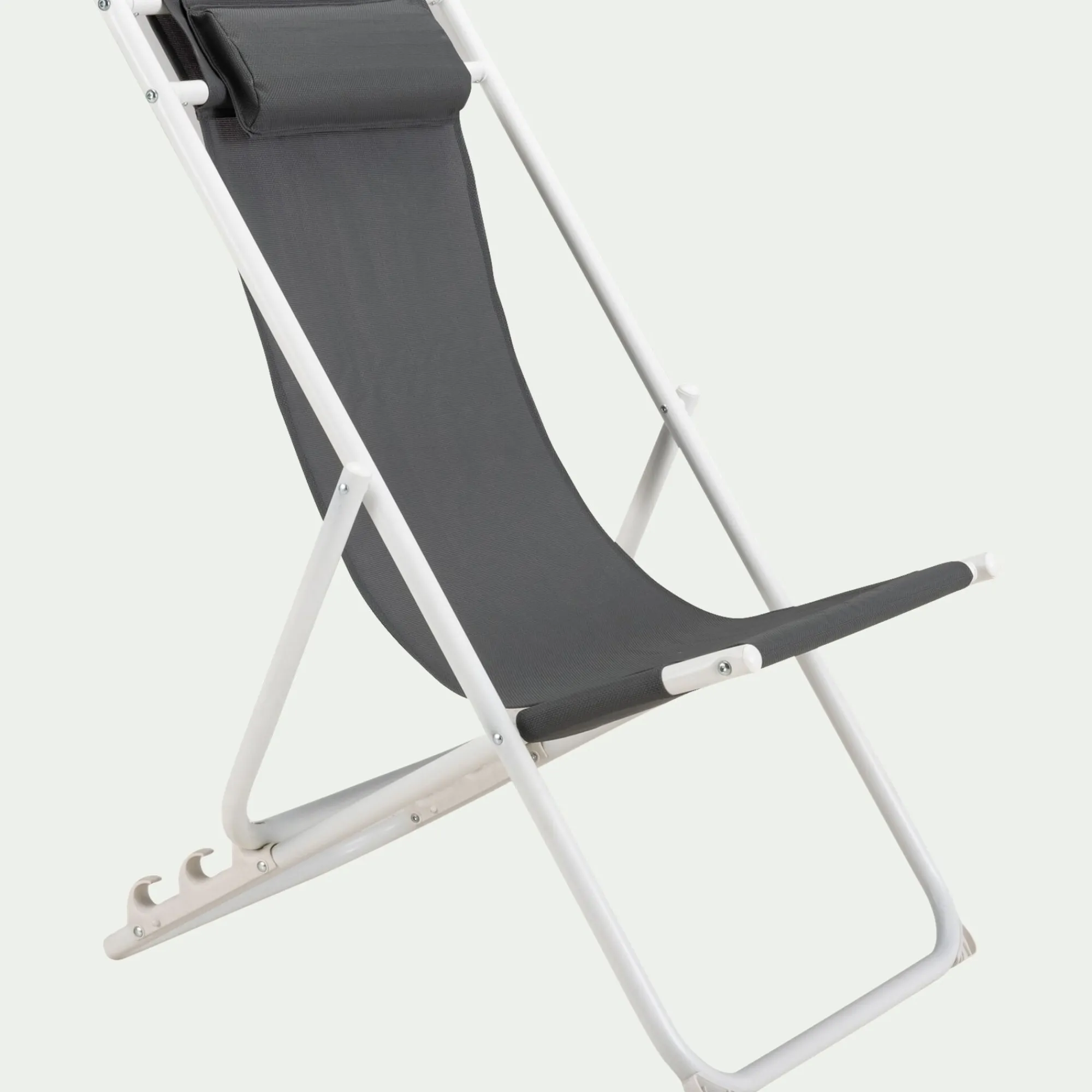 alinea Chilienne*Chilienne en acier et toile enduite 3 positions - gris ardoise
