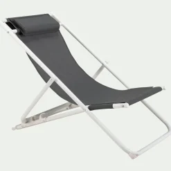 alinea Chilienne*Chilienne en acier et toile enduite 3 positions - gris ardoise